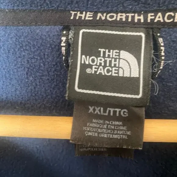 The North Face Glacier Fleece Full Zip Jacket Mens Size XXL 2XL Navy Blue - Picture 4 of 5